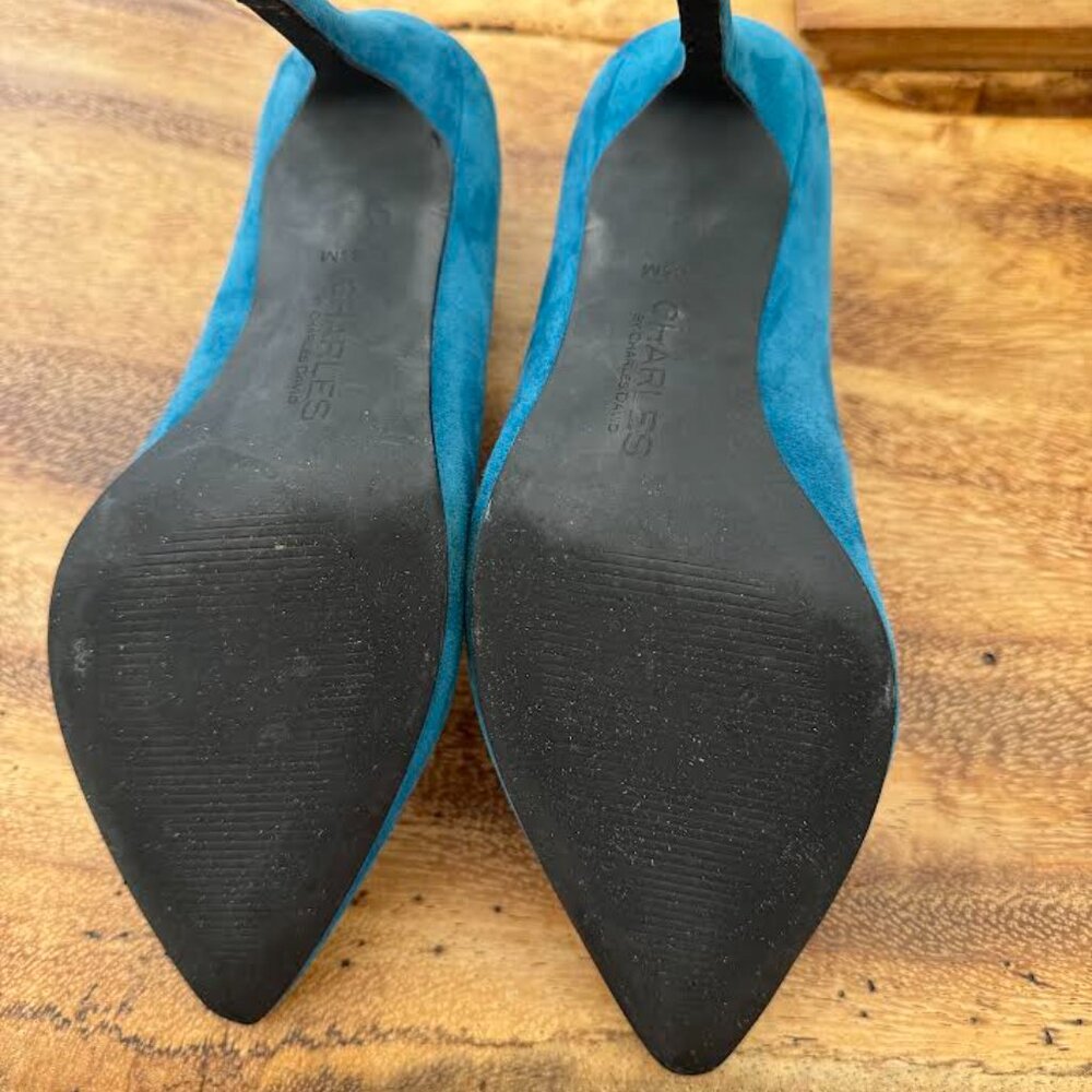 Teal Suede 4"Pump From Charles By Charles David - image 4
